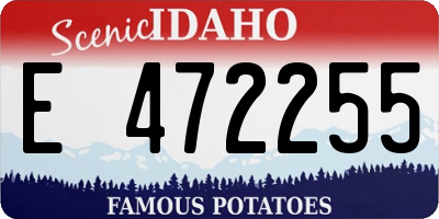 ID license plate E472255