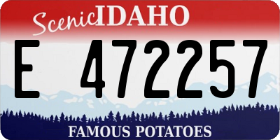 ID license plate E472257