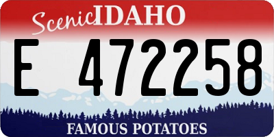 ID license plate E472258