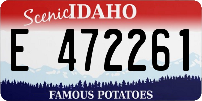 ID license plate E472261
