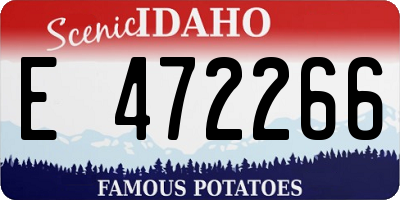 ID license plate E472266