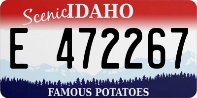 ID license plate E472267