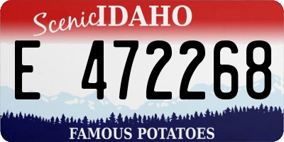 ID license plate E472268