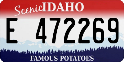 ID license plate E472269