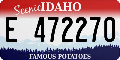ID license plate E472270