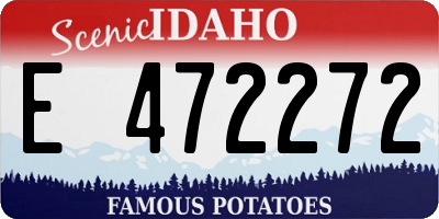 ID license plate E472272
