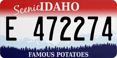ID license plate E472274