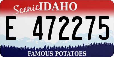 ID license plate E472275