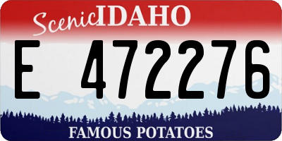 ID license plate E472276