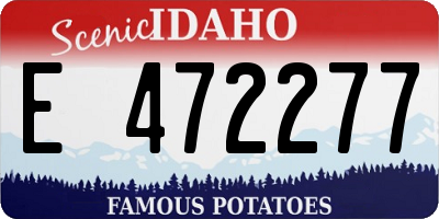 ID license plate E472277