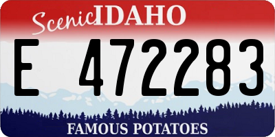 ID license plate E472283