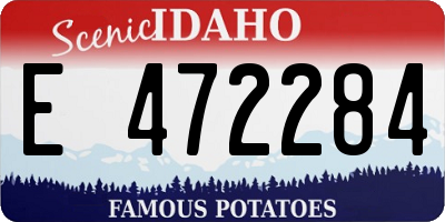 ID license plate E472284