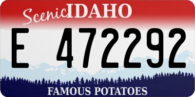 ID license plate E472292