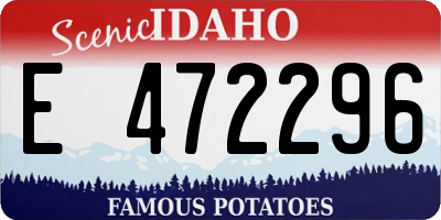 ID license plate E472296