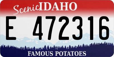 ID license plate E472316