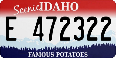 ID license plate E472322