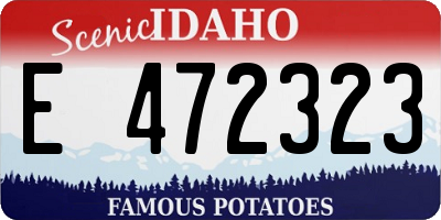 ID license plate E472323