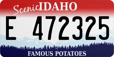 ID license plate E472325