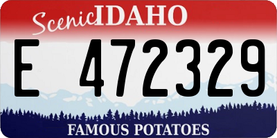 ID license plate E472329