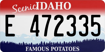 ID license plate E472335