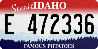 ID license plate E472336