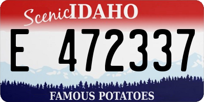 ID license plate E472337