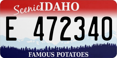 ID license plate E472340
