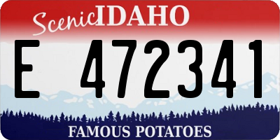 ID license plate E472341