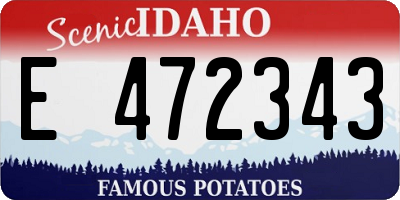 ID license plate E472343