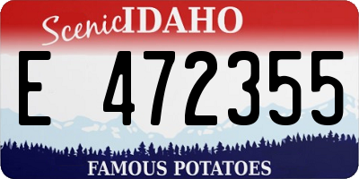 ID license plate E472355