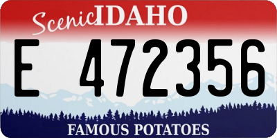 ID license plate E472356