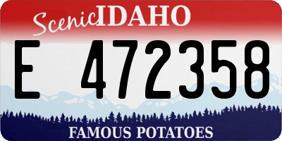 ID license plate E472358