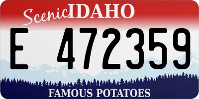 ID license plate E472359