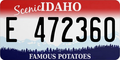 ID license plate E472360