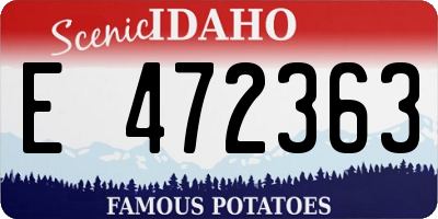 ID license plate E472363