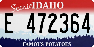 ID license plate E472364