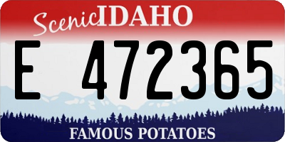 ID license plate E472365
