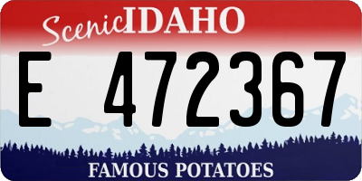 ID license plate E472367
