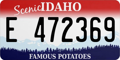 ID license plate E472369