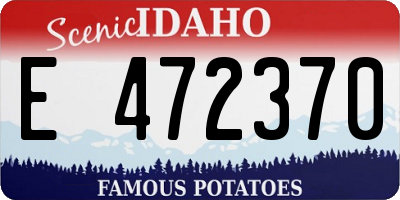 ID license plate E472370