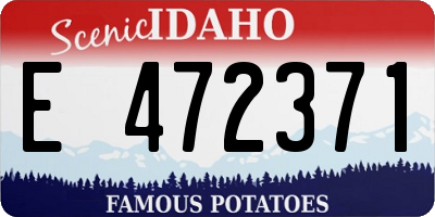 ID license plate E472371