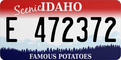 ID license plate E472372