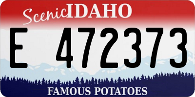 ID license plate E472373