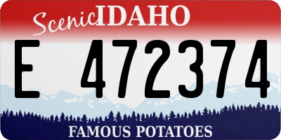 ID license plate E472374