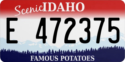 ID license plate E472375