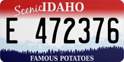 ID license plate E472376