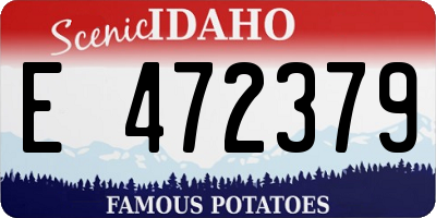 ID license plate E472379