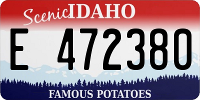 ID license plate E472380