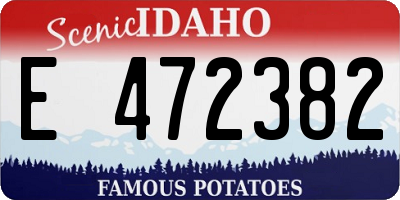 ID license plate E472382