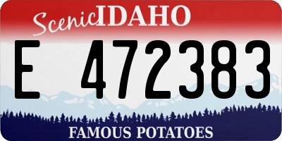 ID license plate E472383